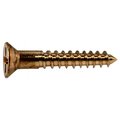 Midwest Fastener Wood Screw, #8, 1 in, Bronze Steel Flat Head Phillips Drive, 6 PK 931148